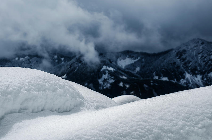 Snow, Mountains, And Clouds Photograph