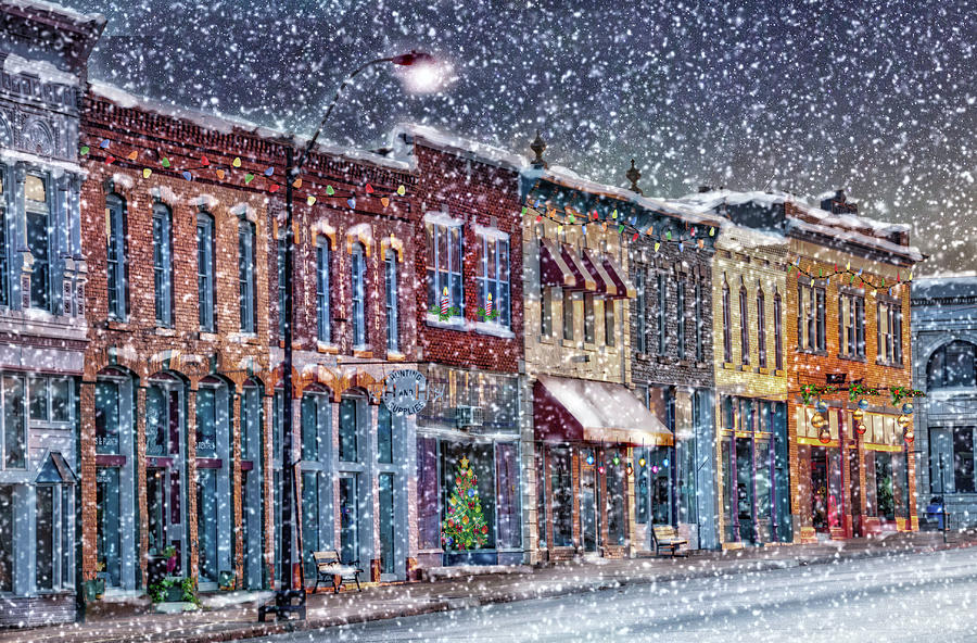 Snow on Main Street Photograph by Jolynn Reed