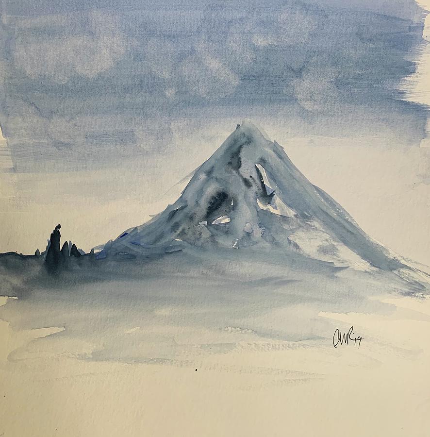 Snow on Mount Hood Painting by Christine Marie Rose