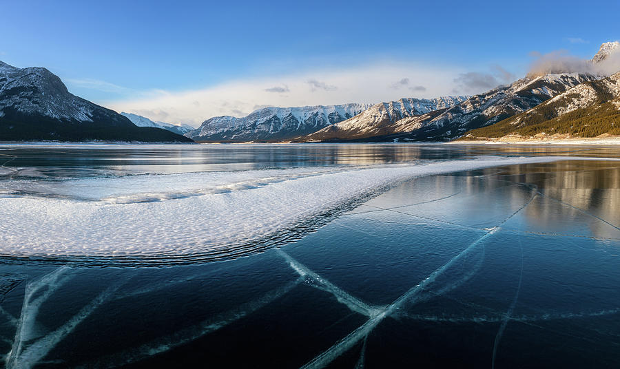 Snow on the ice Photograph by Alex Mironyuk