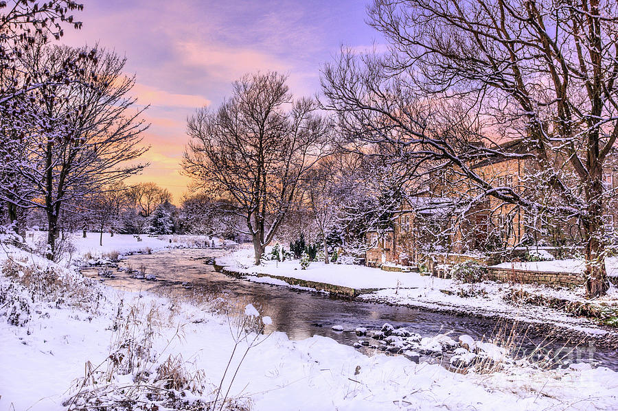 Snow On The River Banks, Gargrave Photograph by Tom Holmes Photography