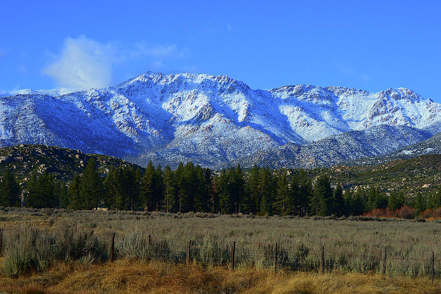 Snow On The San Jacinto Mountains Photograph