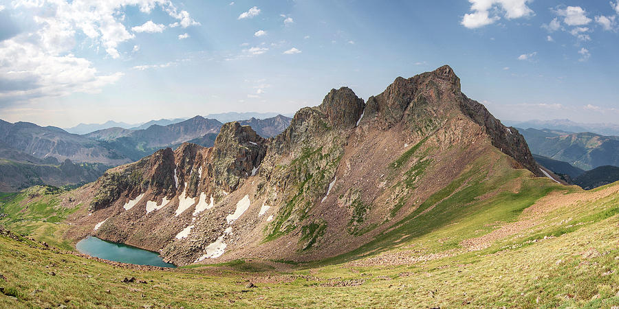 Snow Peak panorama Photograph by Aaron Spong