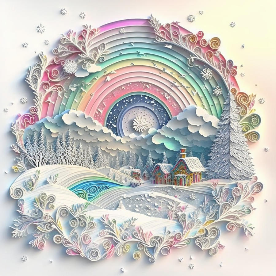 Snow Rainbow II Mixed Media by Jay Schankman