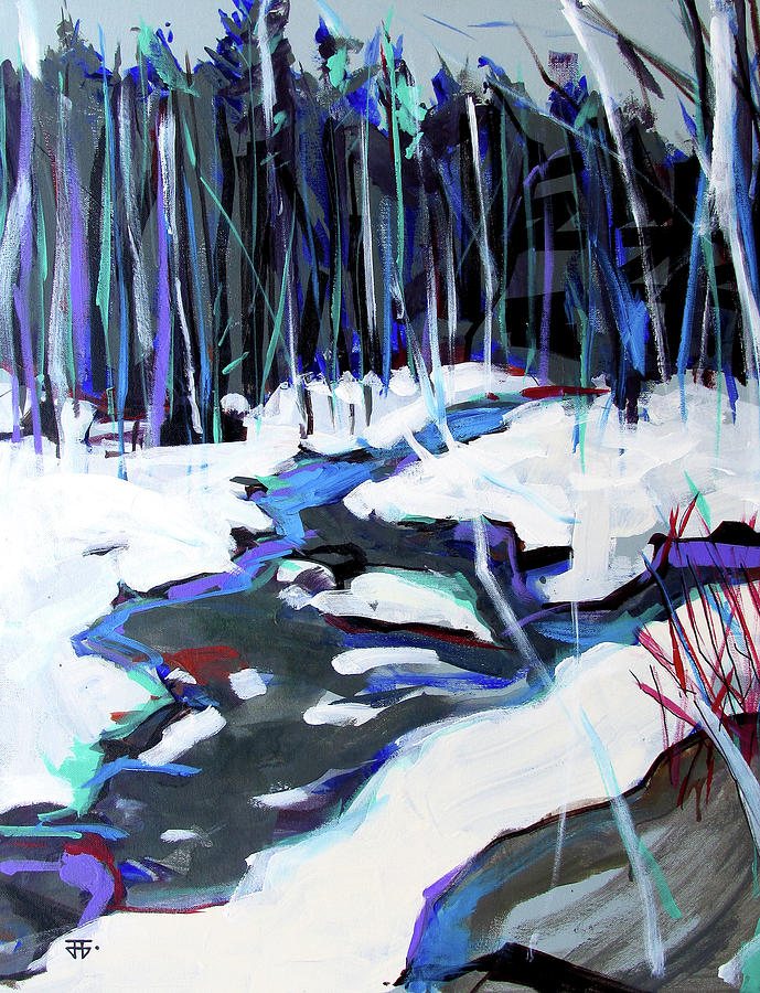 Snow River Painting by John Gholson