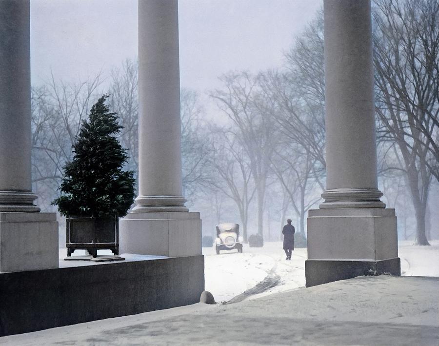 Snow Scene from the White House Digital Art by Scott Kingery