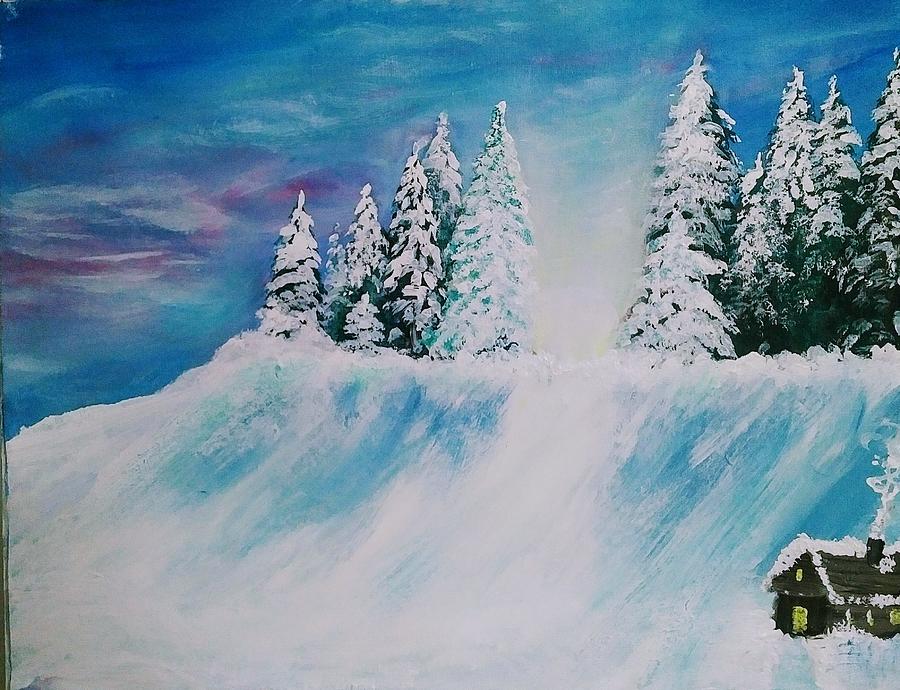 Snow Scene Painting by Lynne McQueen