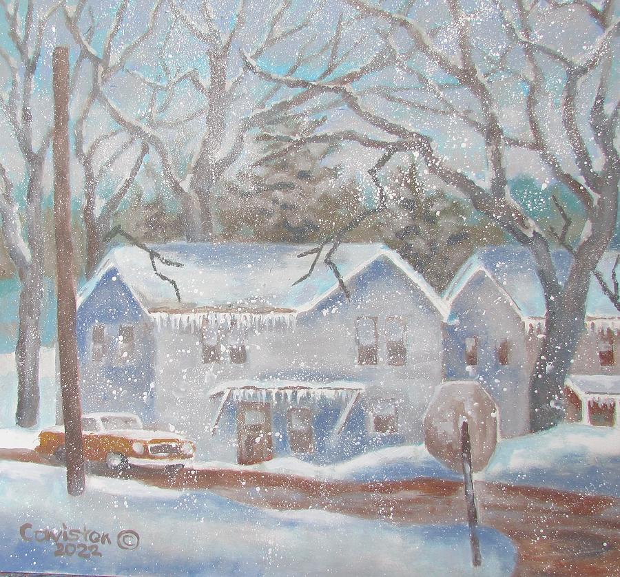 Snow Storm Painting by Tony Caviston