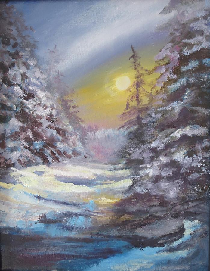 Snow Swept Painting by Rabecca Jayne Hennessey - Fine Art America