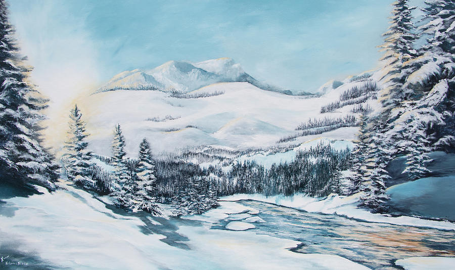 Ski Dreams Painting by Katrina Nixon