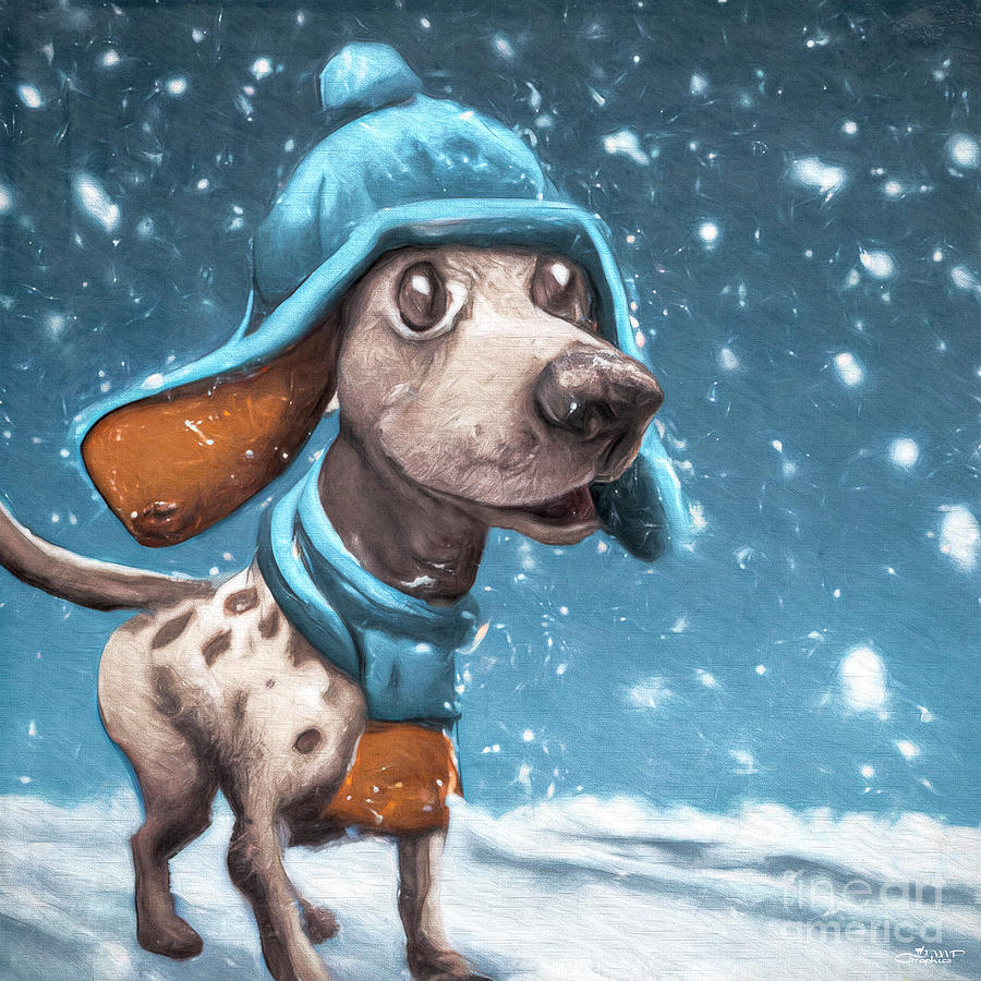 Winter Digital Art - Snow Walk by Jutta Maria Pusl