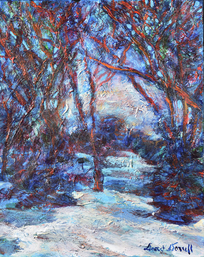 Snow Yard 3 Painting by David Dorrell