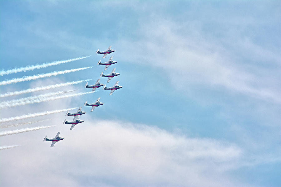 Canadian Snowbirds At Air Show Digital Art by Eyleen Lee - Fine Art America