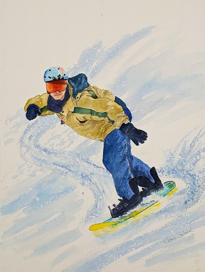 Snowboarder Painting