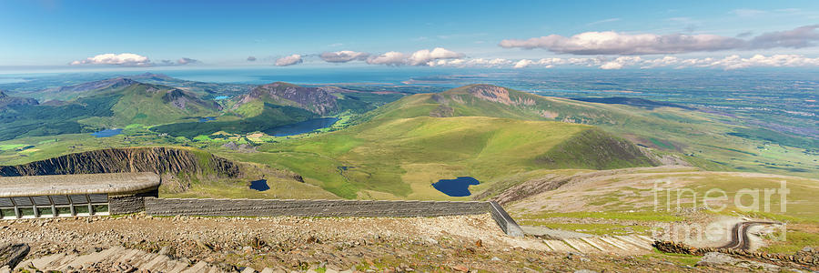 Snowdon Summit Cafe Panorama Photograph by Adrian Evans