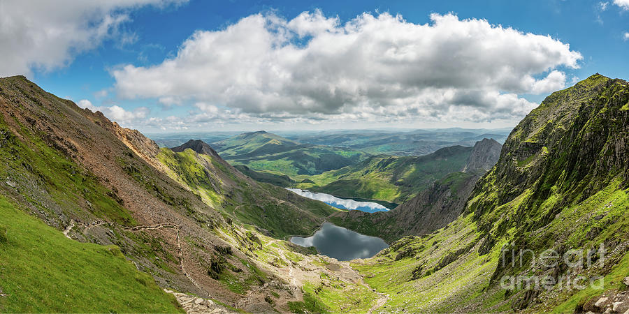 Snowdonia National Park Photograph - Snowdon Valley Panorama by Adrian Evans
