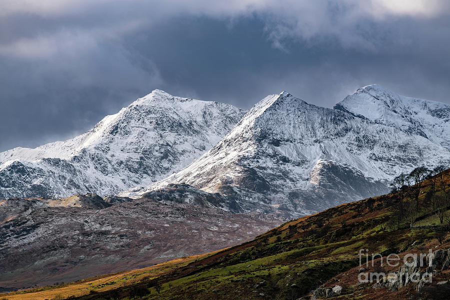Winter Photograph - Snowdonia Winter Peaks by Adrian Evans