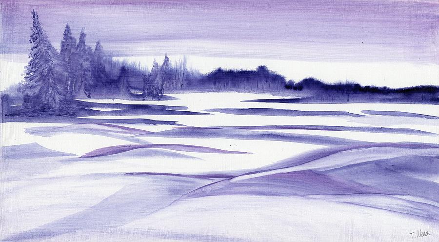 Snowdrifts on the Lake Painting by Tammy Nara