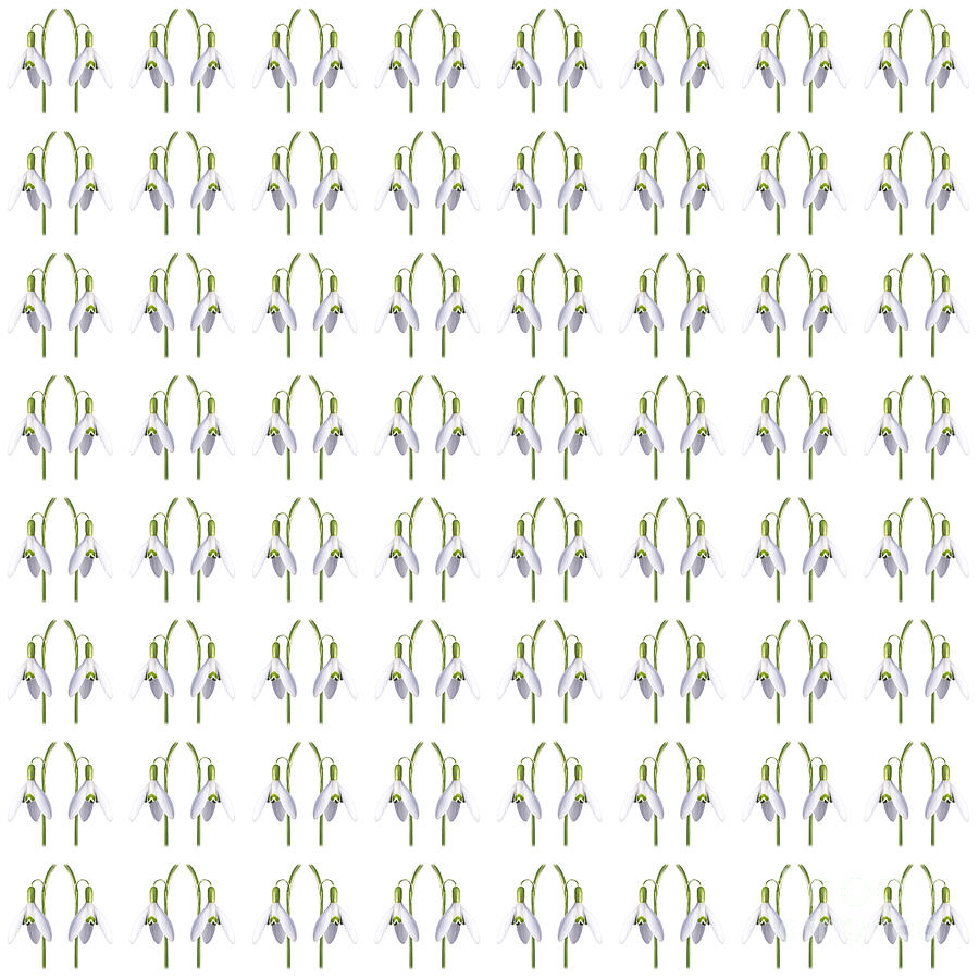 Snowdrop Fabric Print Tapestry - Textile