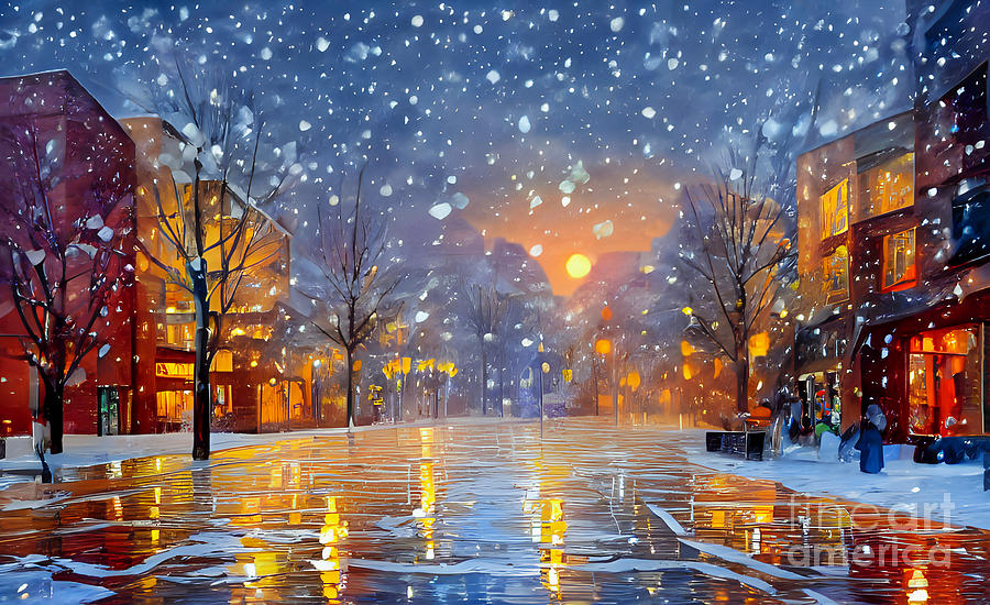 Wonderful Winter Sunset Digital Art