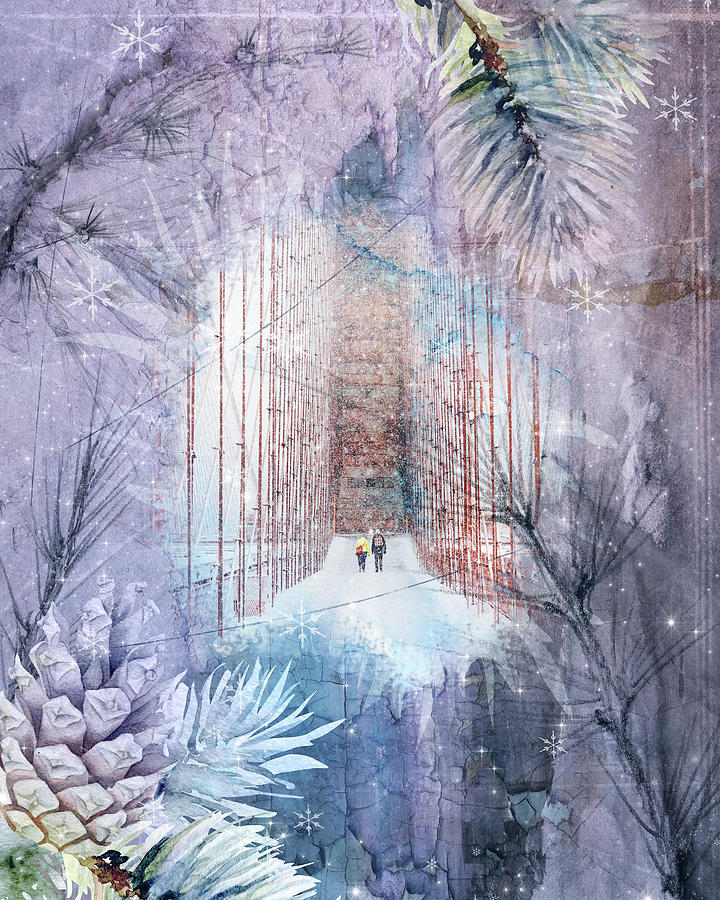 Snowfall Digital Art by Linda Carruth