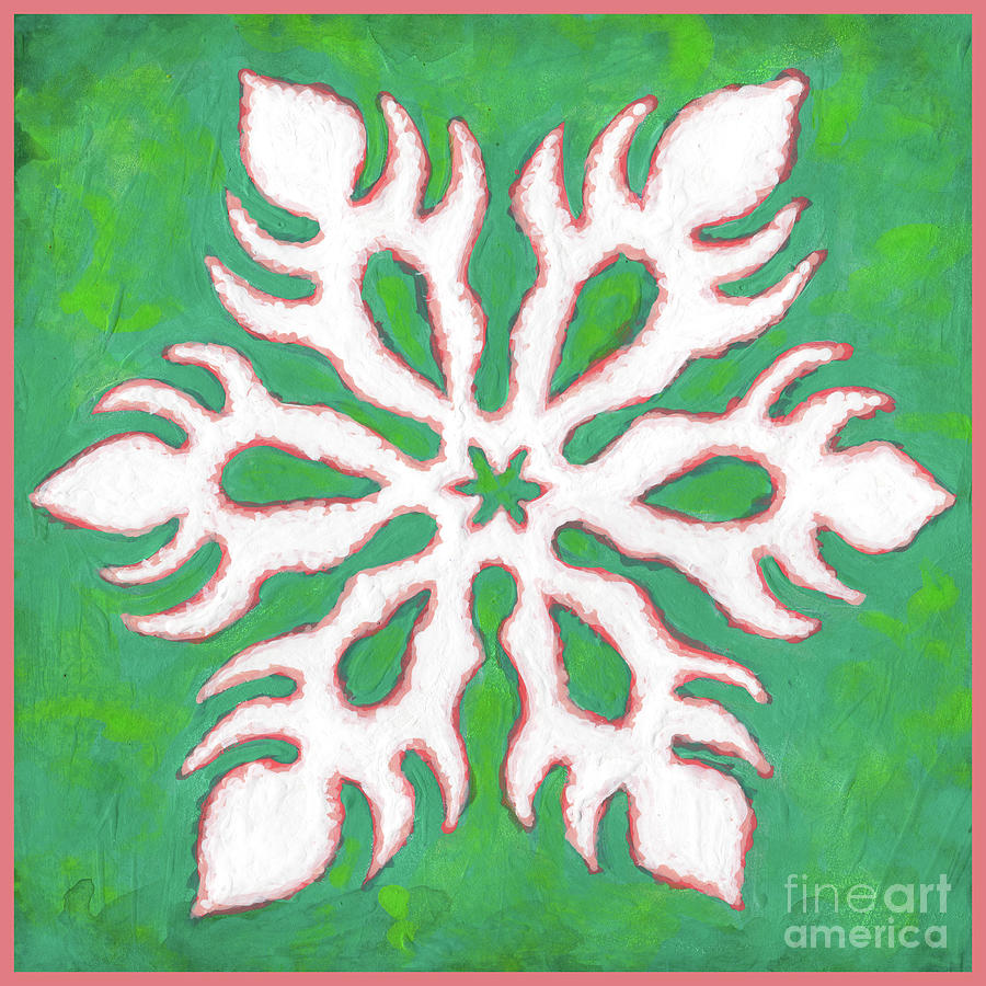 Snowfire 2. Snowflake Painting Series. Painting by Amy E Fraser