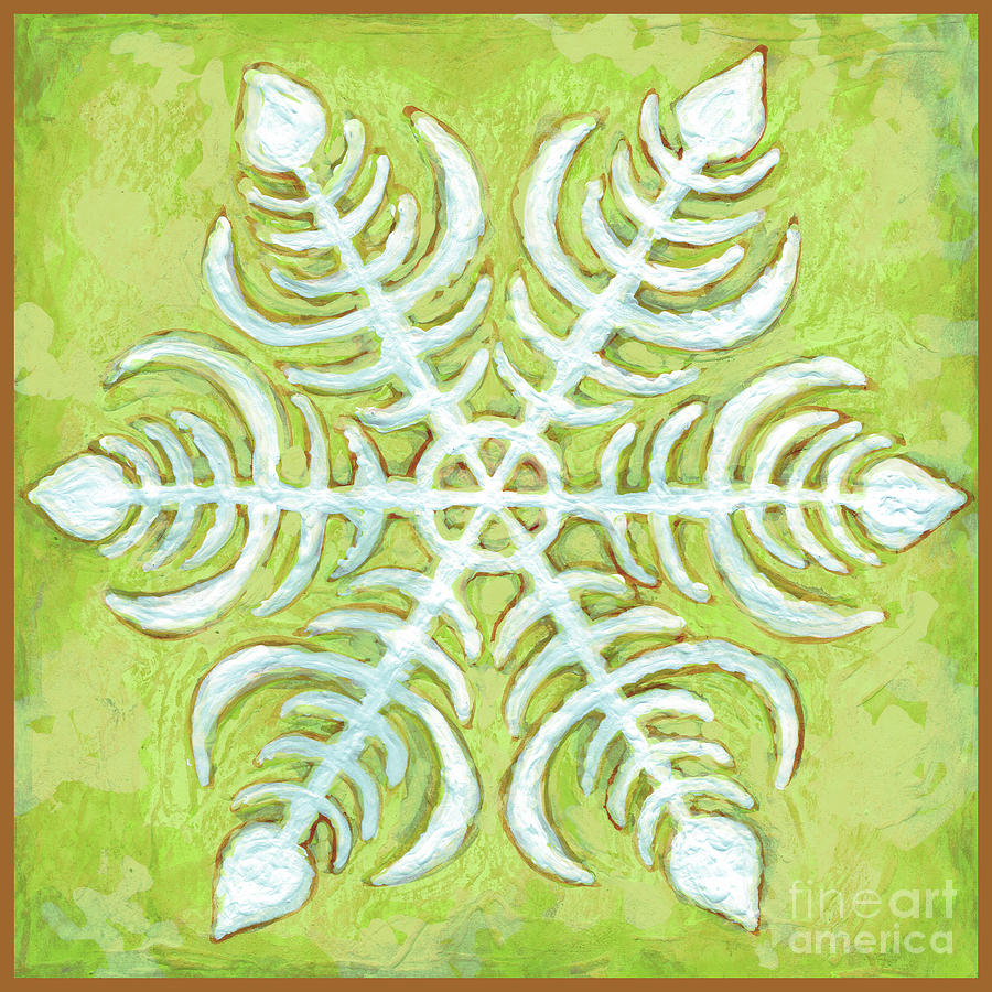 Snowfire 8. Snowflake Painting Series. Painting by Amy E Fraser