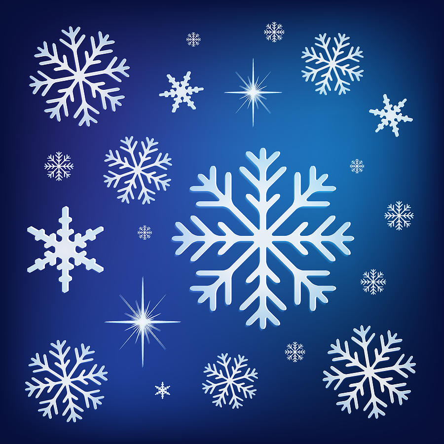 Snowflake Background - Blue Digital Art by Serena King - Fine Art America