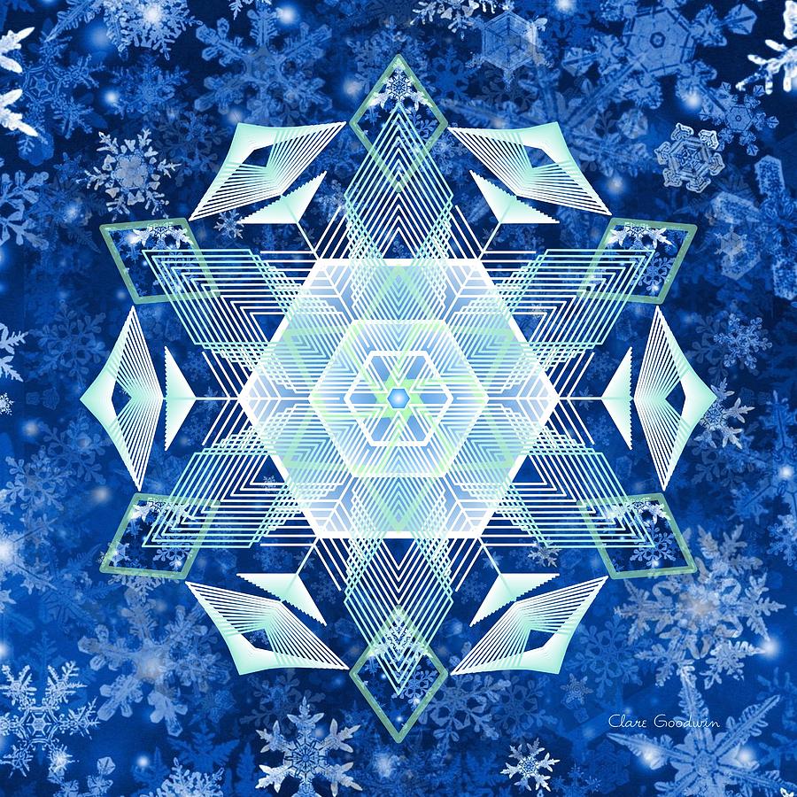 Snowflake Digital Art by Clare Goodwin