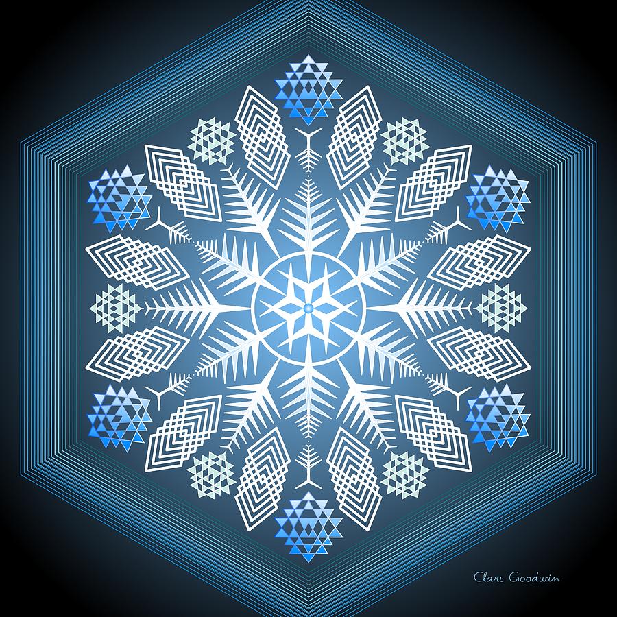 SnowFlake-ish Digital Art by Clare Goodwin