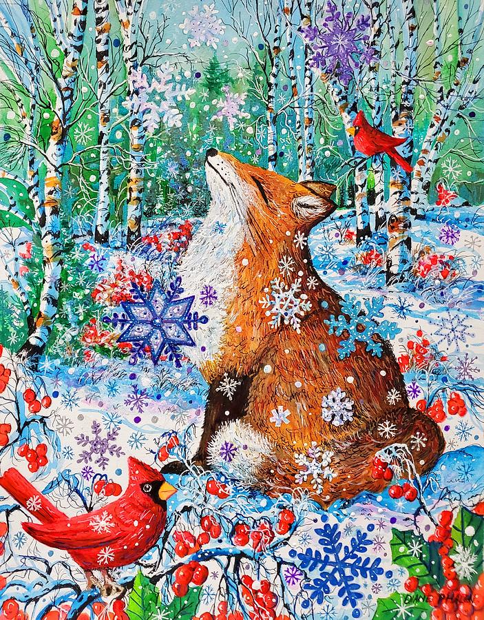 Snowflake Kisses Painting by Diane Phalen