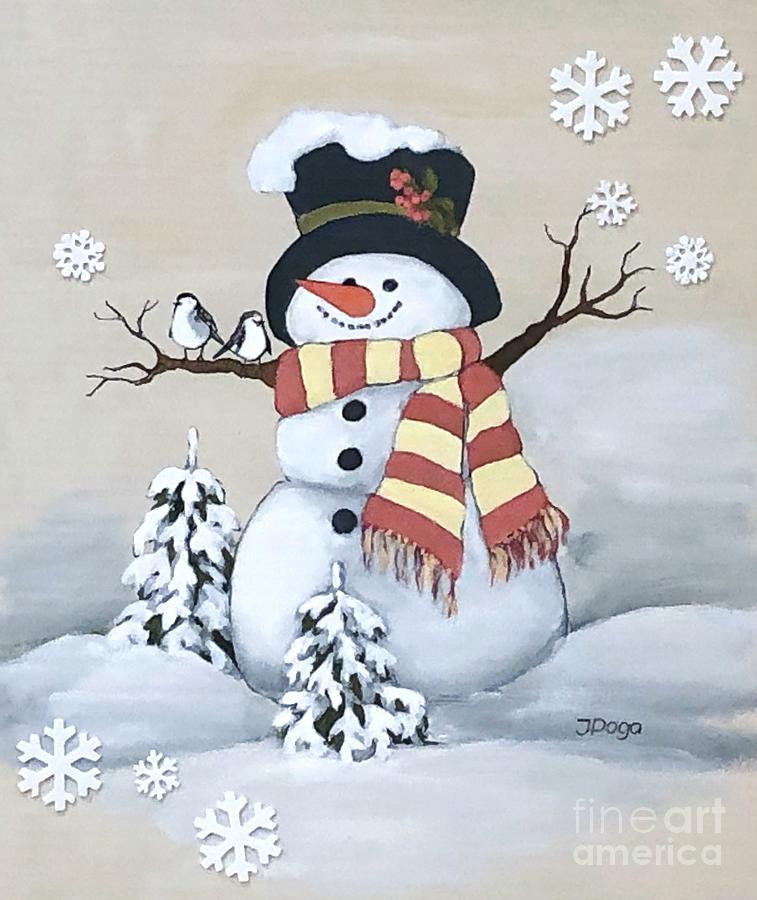 Snowflake snowman Photograph by Inese Poga