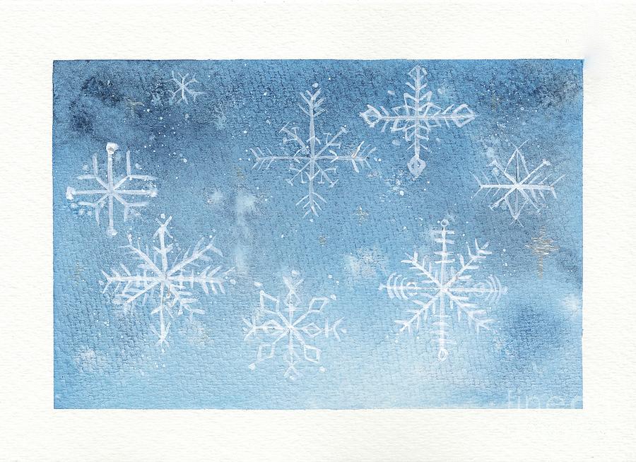 Snowflakes Painting by Lisa Amport - Fine Art America