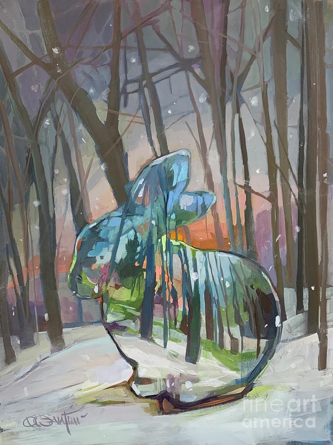 Winter Painting - Snowglobe by Kimberly Santini