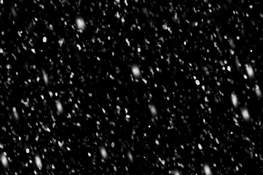 Snowing in the night Photograph by Loops7
