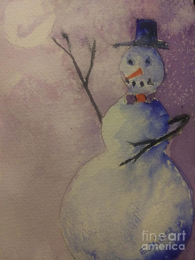 Snowman  Painting by Eunice Miller