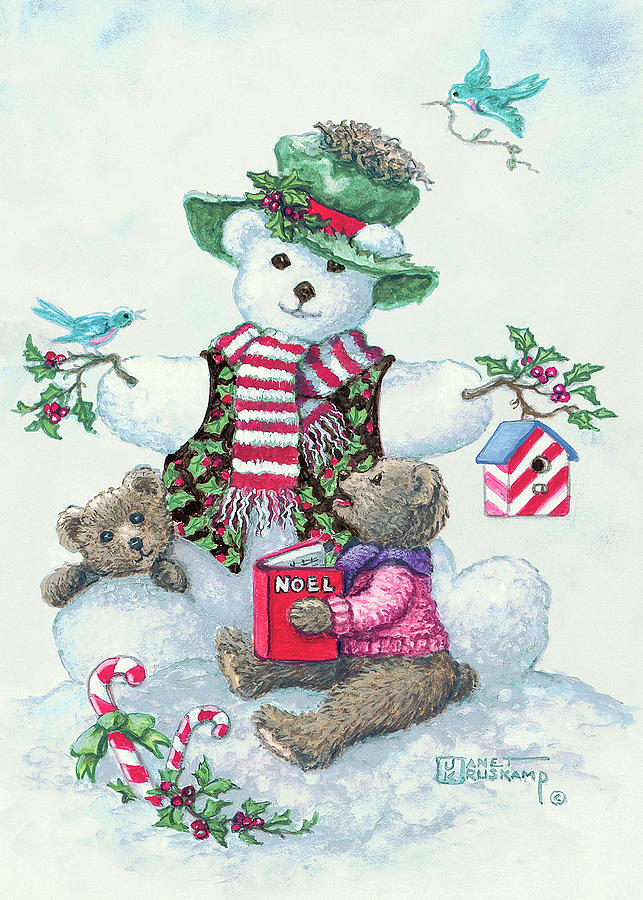 teddy bear snowman