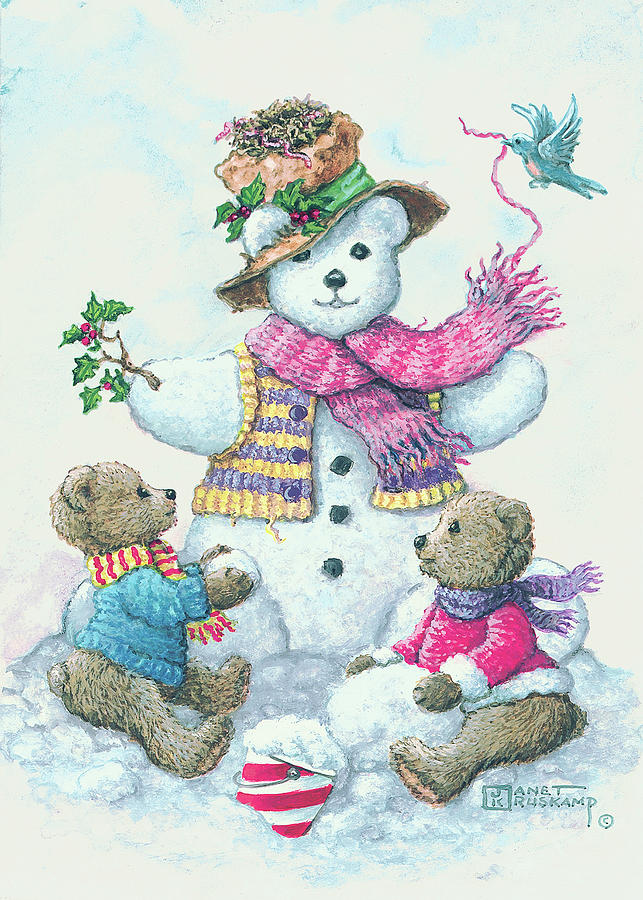 snowman teddy bear