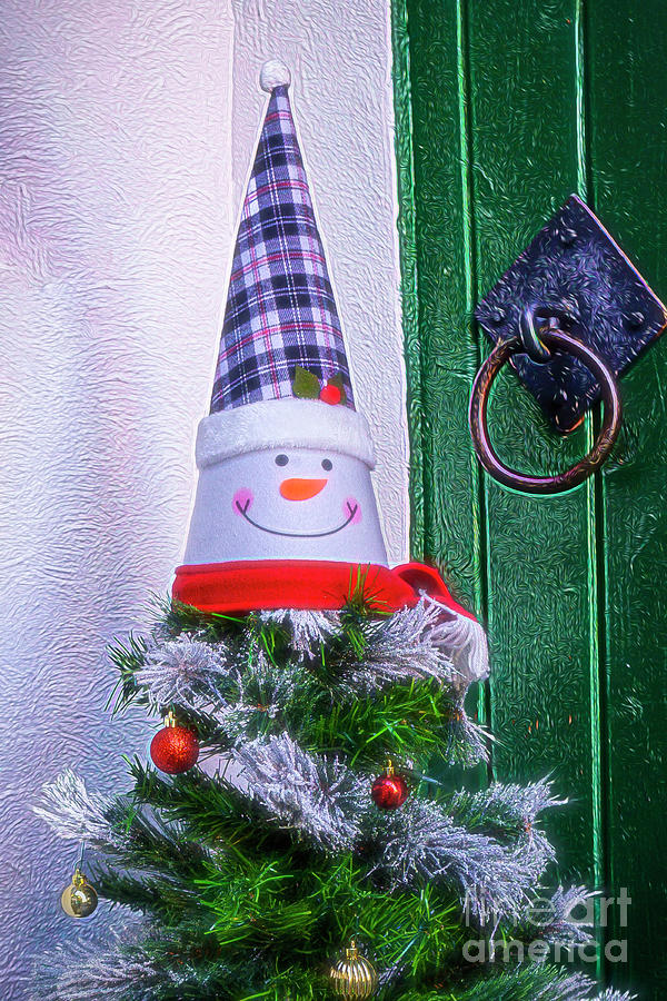 Snowman Treetopper Photograph by Nick Zelinsky Jr