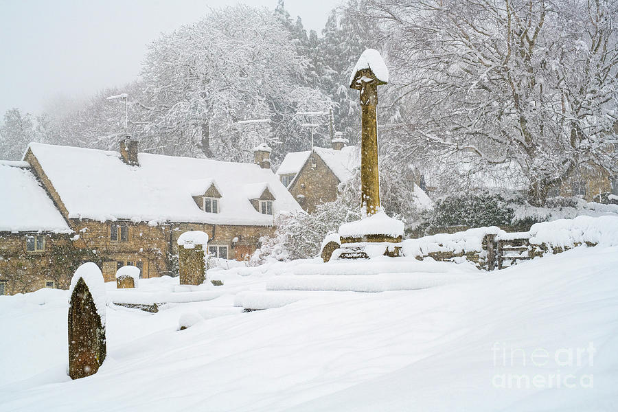 Snowshill in te Winter Snow Photograph by Tim Gainey