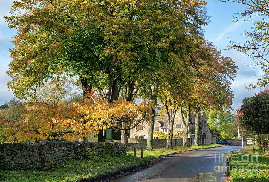Snowshill Road into Broadway in the Autumn Photograph by Tim Gainey