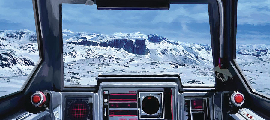 Star Wars Digital Art - Snowspeeder Cockpit on Hoth by Mitch Boyce