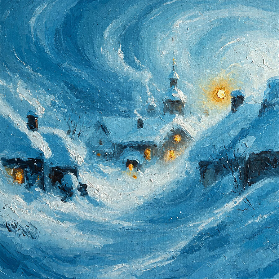 Snowstorm Painting by Alex Mir Snowstorm Painting by Alex Mir
