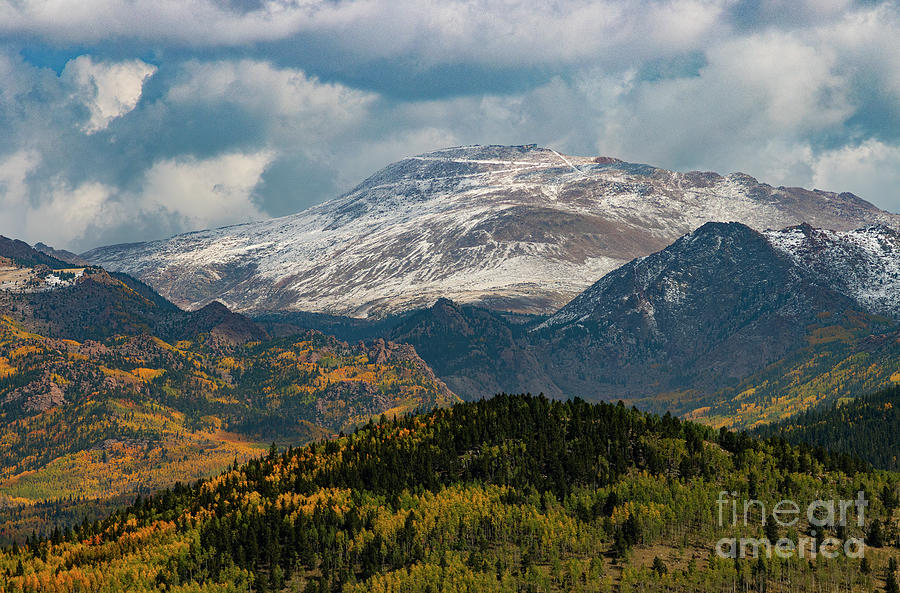 Snowstorm and Fall Colors on Pikes Peak Photograph by Steven Krull