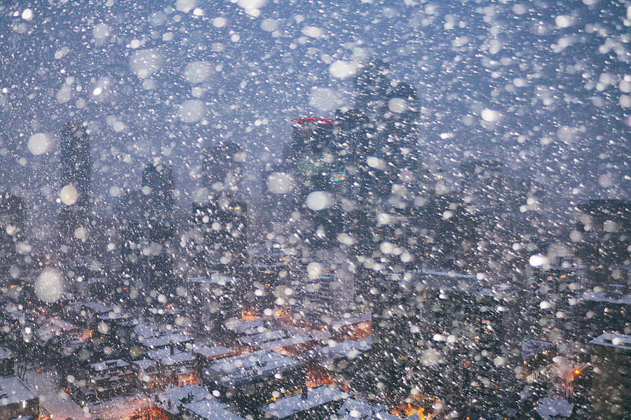 Snowstorm Drama in the City Photograph by Katrin Ray Shumakov