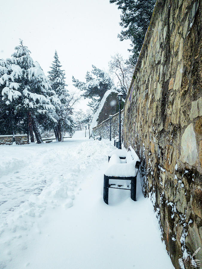 Winter Photograph - Snowstorm Medea In Meteora #9 by IC Papachristos