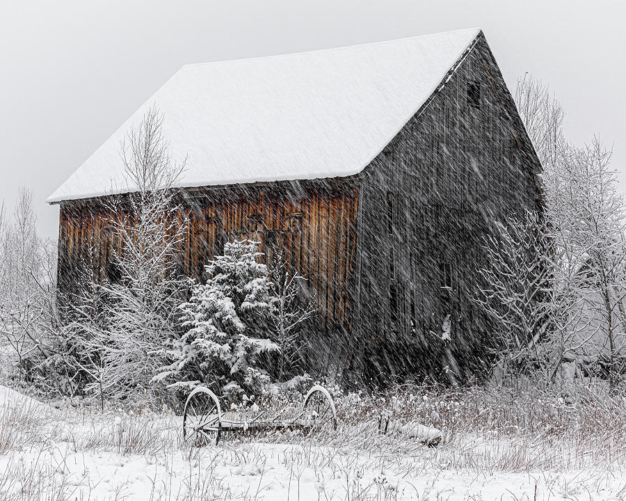Landscape Photograph - Snowy Barn by Colin Chase