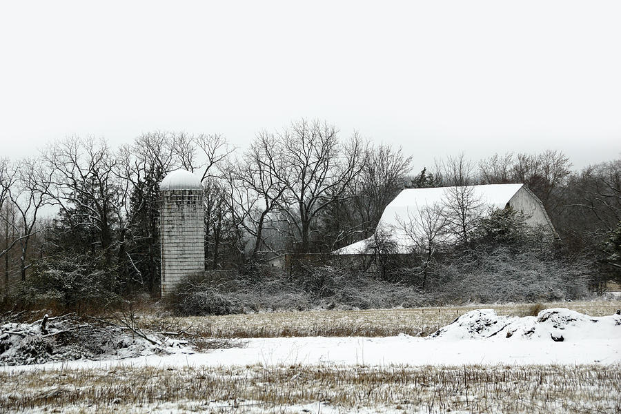 Snowy Barn Photograph by Mike Murdock