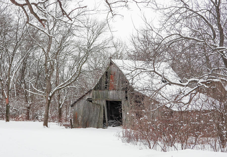 Snowy Barn Photograph by Wendy Carrington