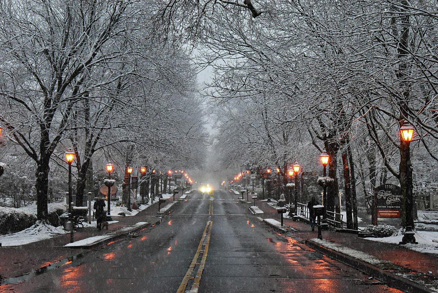 Snowy Canton Street Photograph by Maya Pounds - Fine Art America